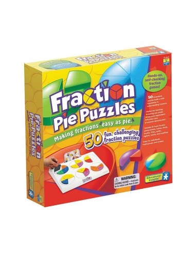 Fraction pie puzzles, fracciones