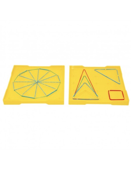 Geoplano doble de 5 x 5 circular set 8