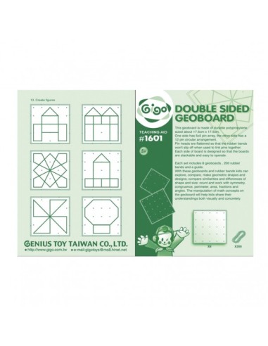 Geoplano doble de 5 x 5 circular set 8