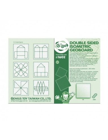 Geoplano isométrico doble de 10 x 10 set 8