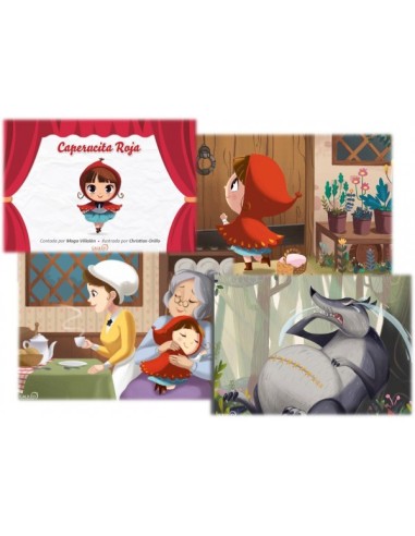 Láminas Kamishibai del cuento: Caperucita Roja /Versión Maga Villalón