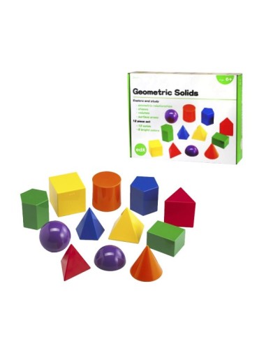 CUERPOS GEOMETRICOS DE 6 COLORES SET 12