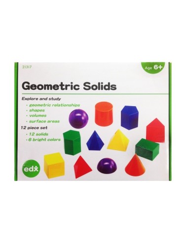 CUERPOS GEOMETRICOS DE 6 COLORES SET 12