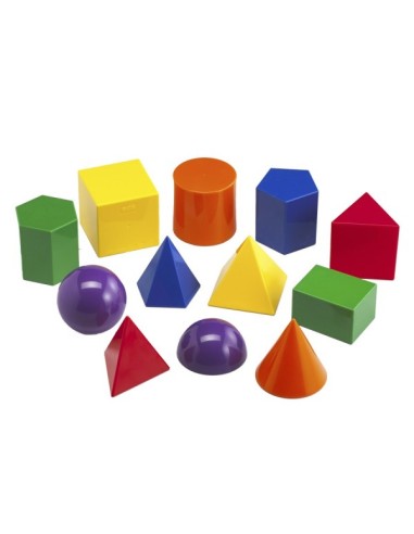 CUERPOS GEOMETRICOS DE 6 COLORES SET 12