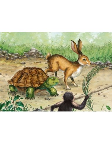 Kamishibai laminas del cuento: La Liebre y la Tortuga