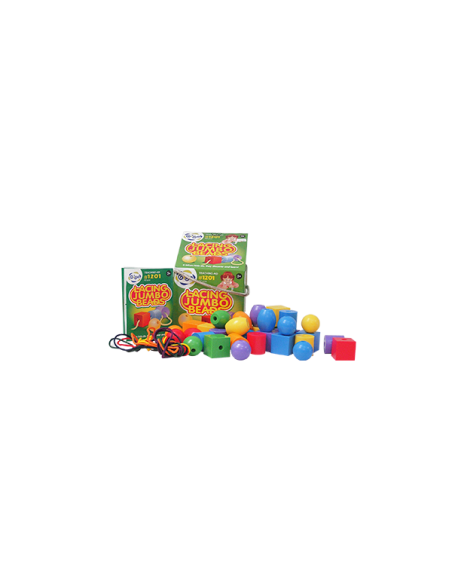 Cuentas de colores jumbo con lazos