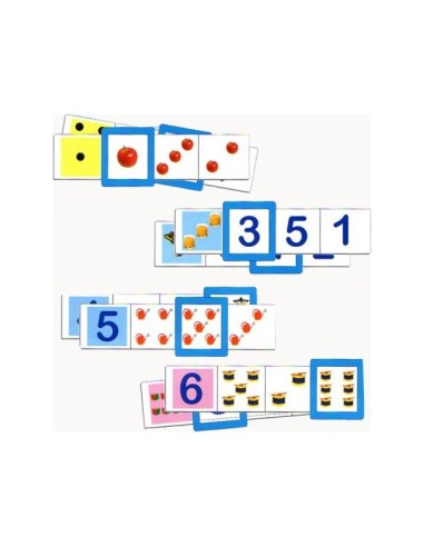 Fichas auto-correctivas números y cantidades del 1 al 10