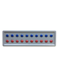 Tablero ábaco 20 bolitas giratorias rojo y azul 2