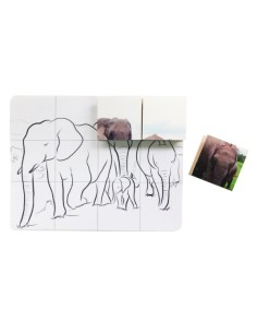 Puzle vertical Elefante 2