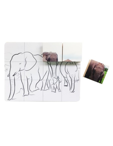 Puzle vertical Elefante