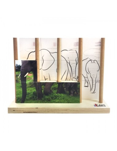 Puzle vertical Elefante
