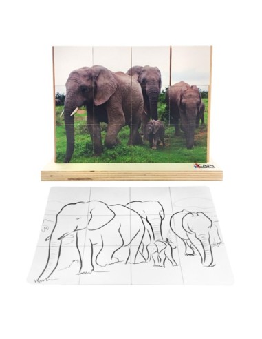 Puzle vertical Elefante